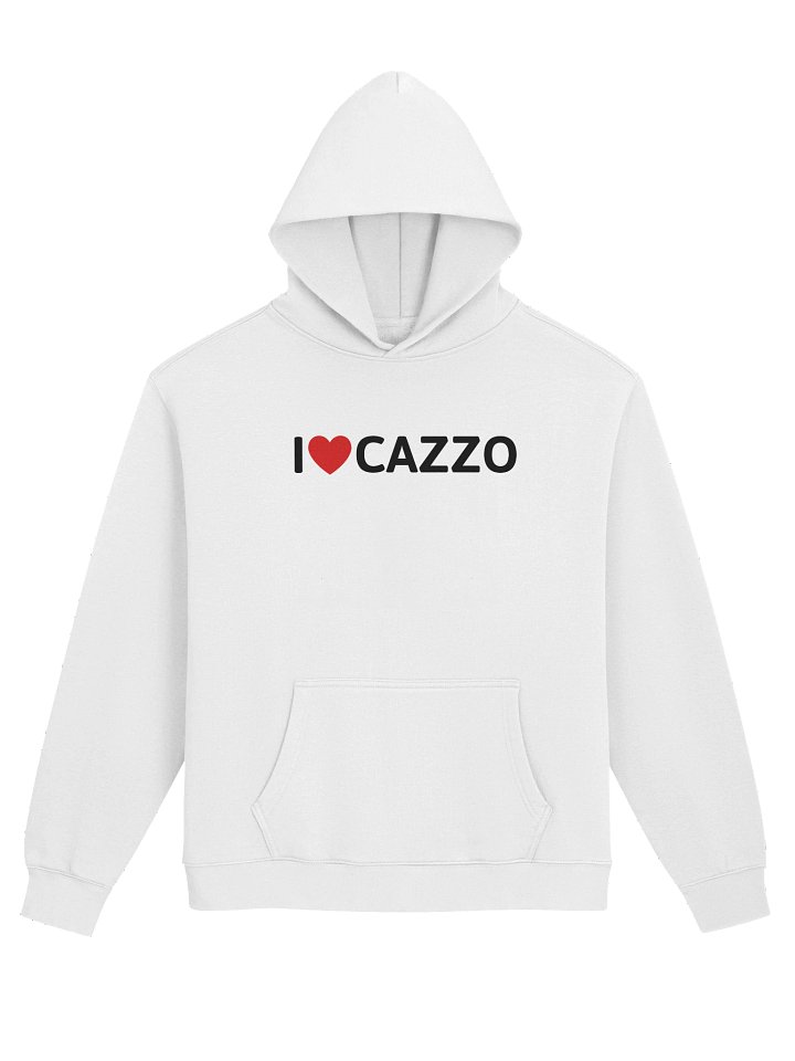 i ♥️ cazzo hoodie white product image (1)