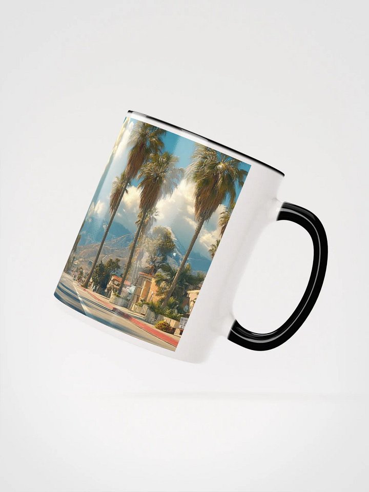Retro Road Trip: Classic Car on a Palm-Lined Boulevard product image (2)