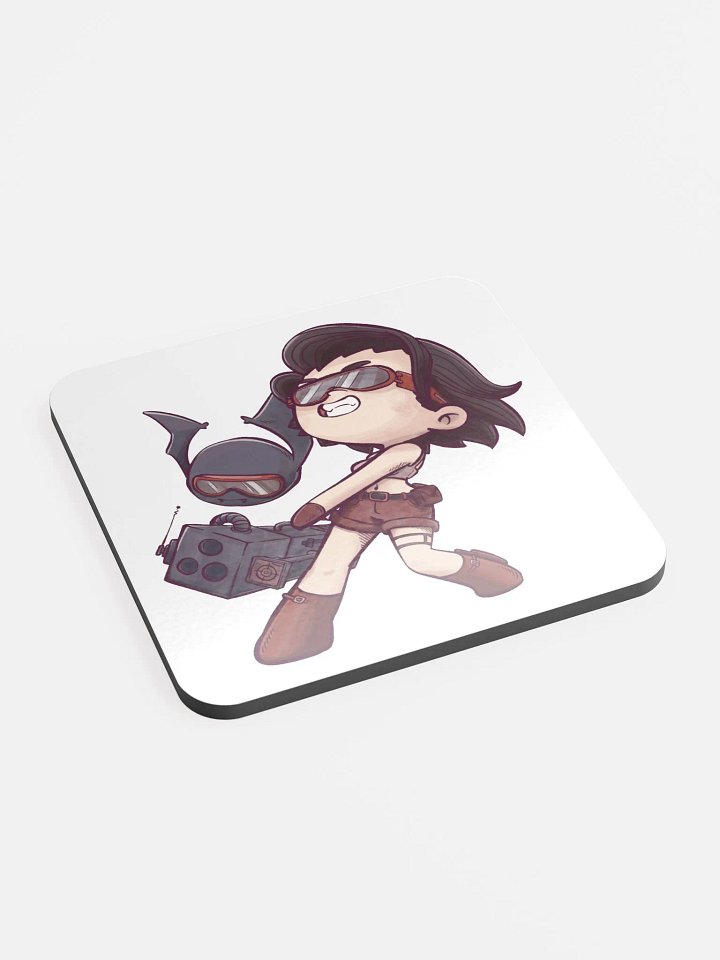 She & Her Pet | Glossed Cork Coaster product image (2)
