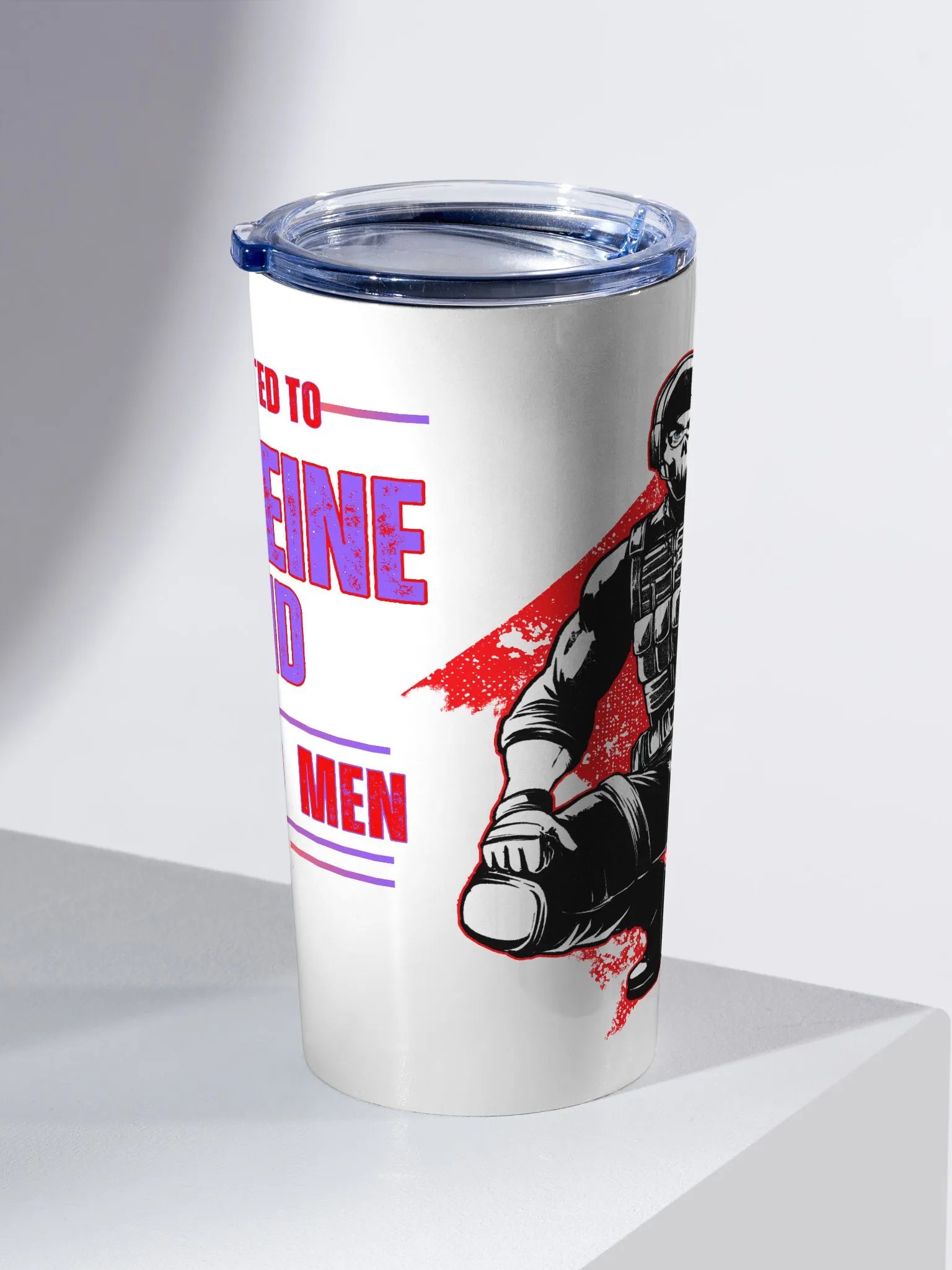 Addicted to Caffeine and Masked Men - Insulated Mug product image (2)