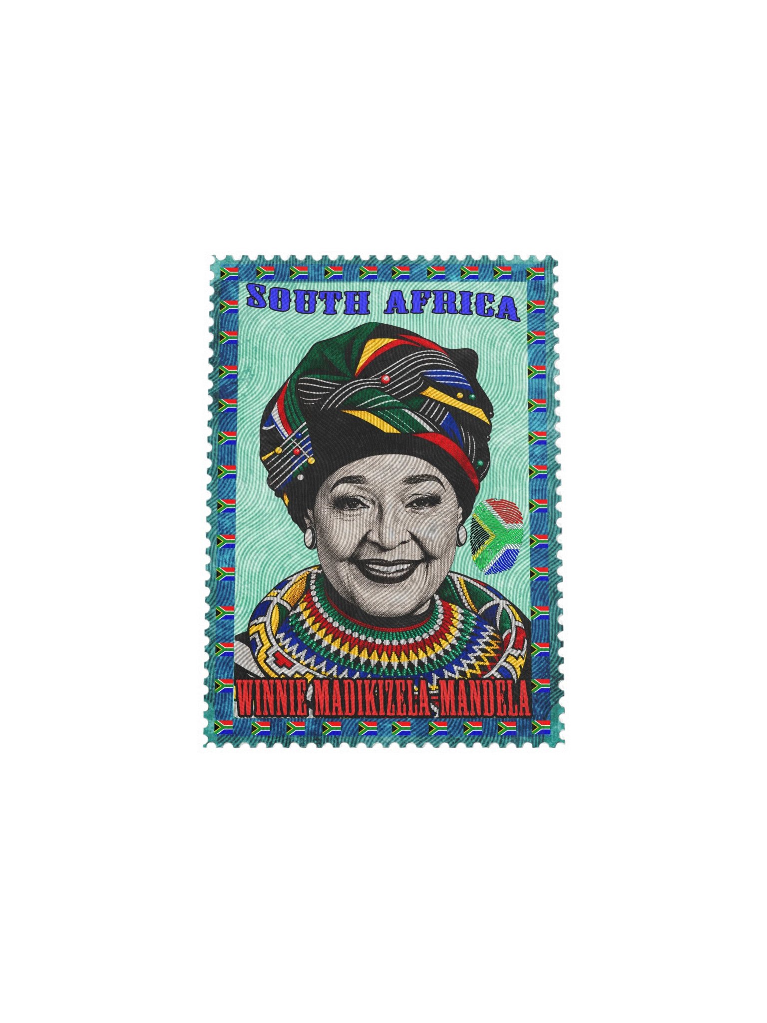 Winnie Mandela Vintage Postage Stamp Poster – South Africa product image (19)