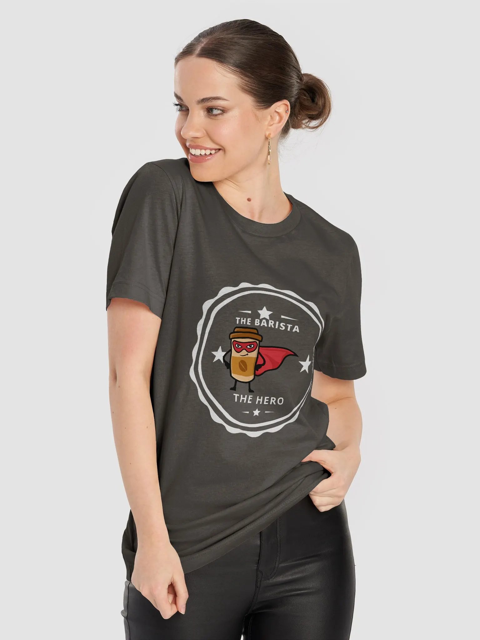 Superhero Coffee Cup Cartoon T-Shirt product image (88)