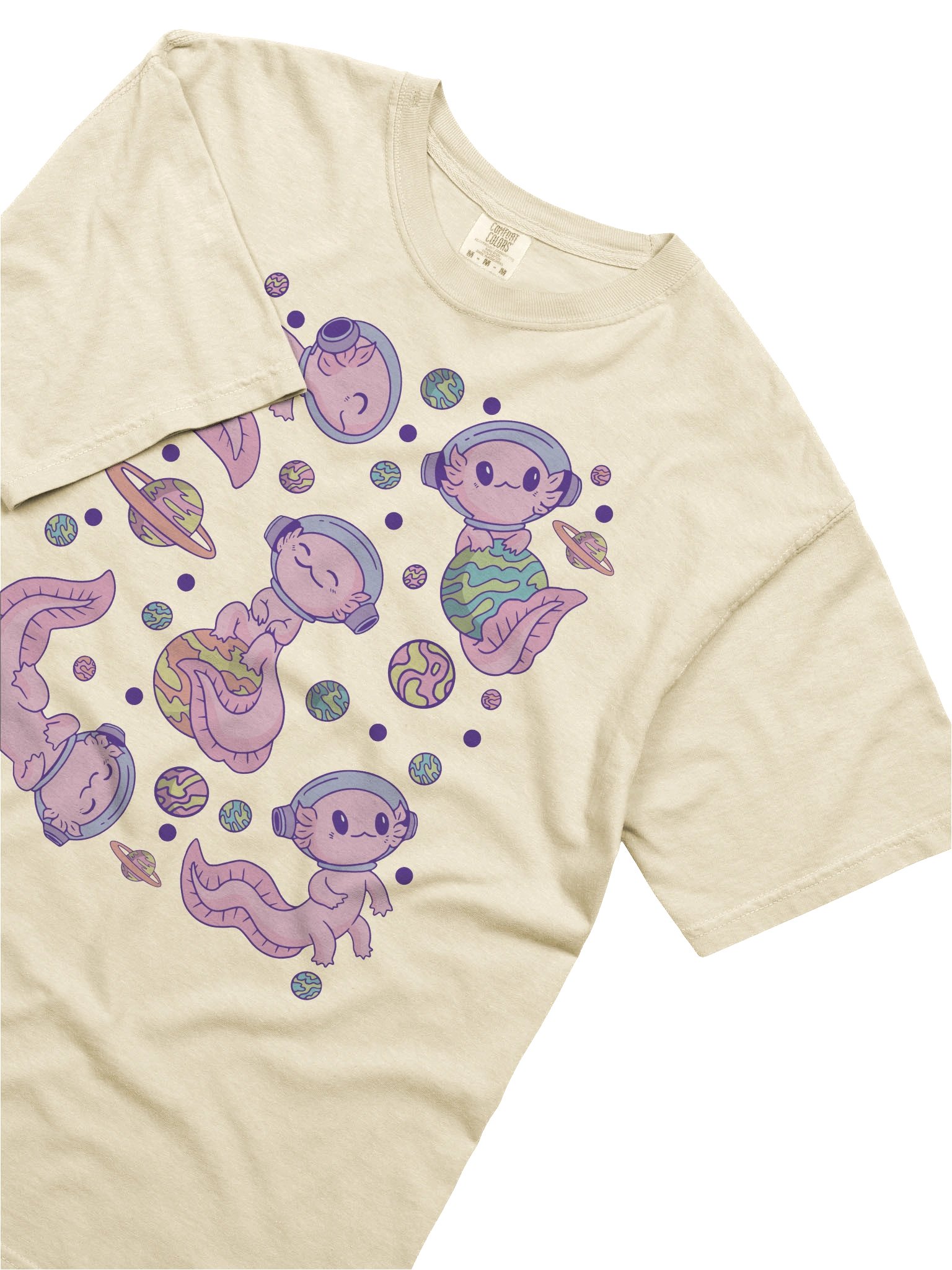 Space Axolotl Shirt – Cute Kawaii Axolotl Astronaut Graphic Tee, Cosmic Animal Design product image (42)