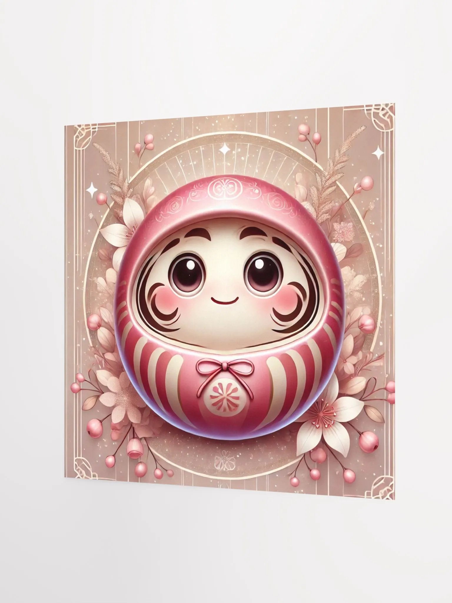 ピンクだるま: 幸運とモチベーションを引き寄せる - ポスター product image (2)
