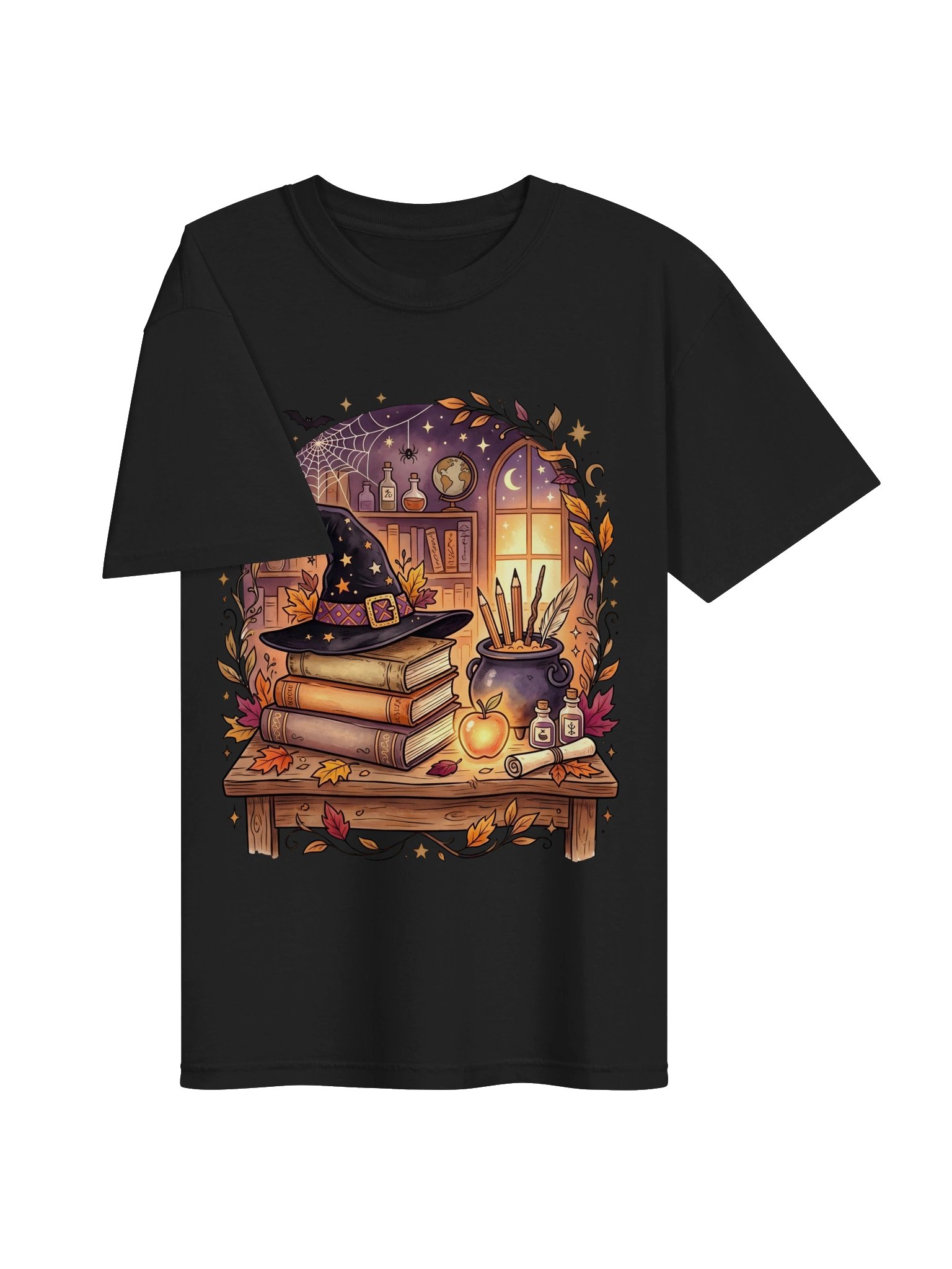 Witchy Cat Book Lover T-Shirt | Gothic Bookish Halloween Tee | Dark Academia Reader Gift product image (35)