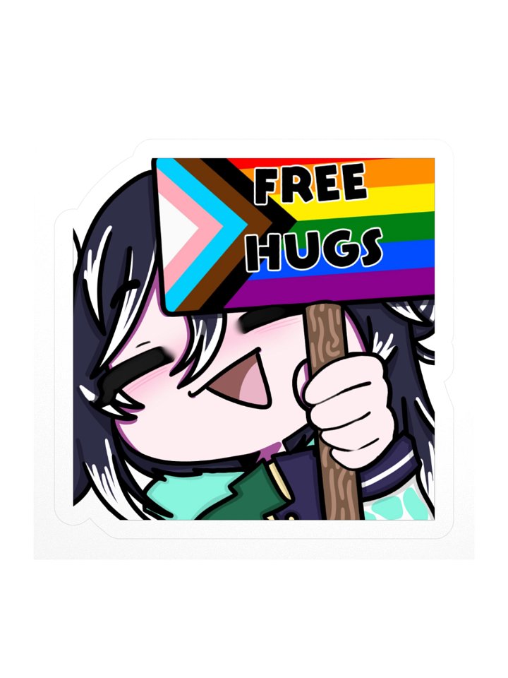 AnaWhim Free Hugs Pride Sticker product image (1)