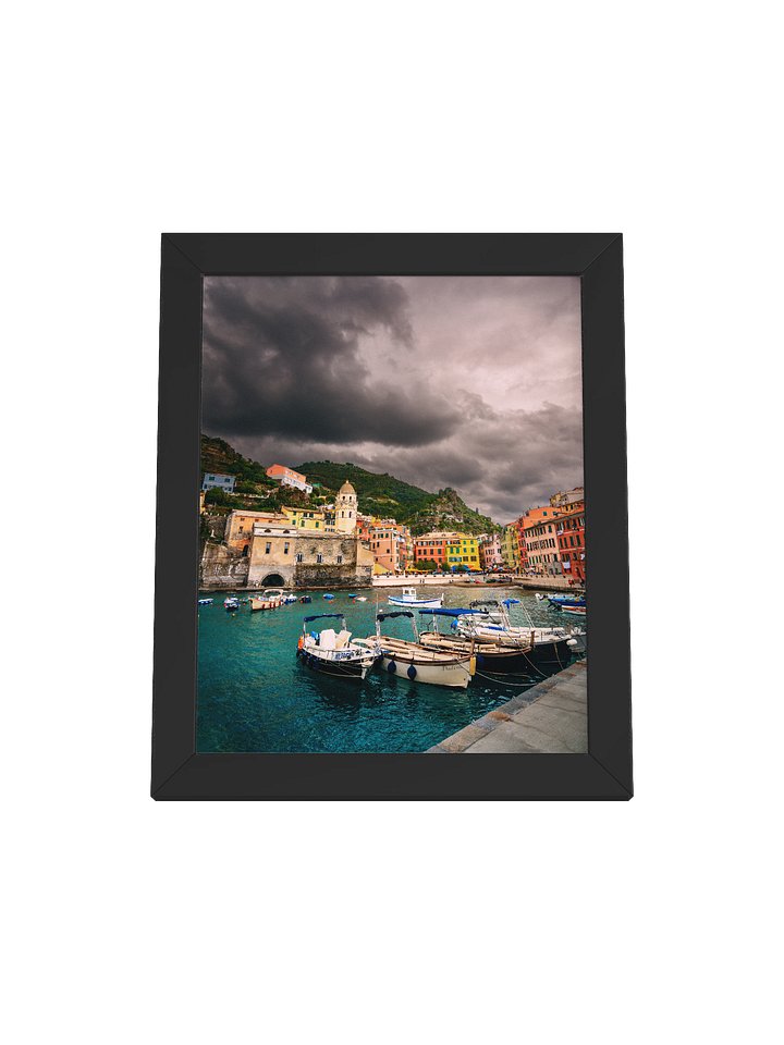 Coastal Colors of Vernazza, Cinque Terre, Italy Framed Matte Poster product image (1)
