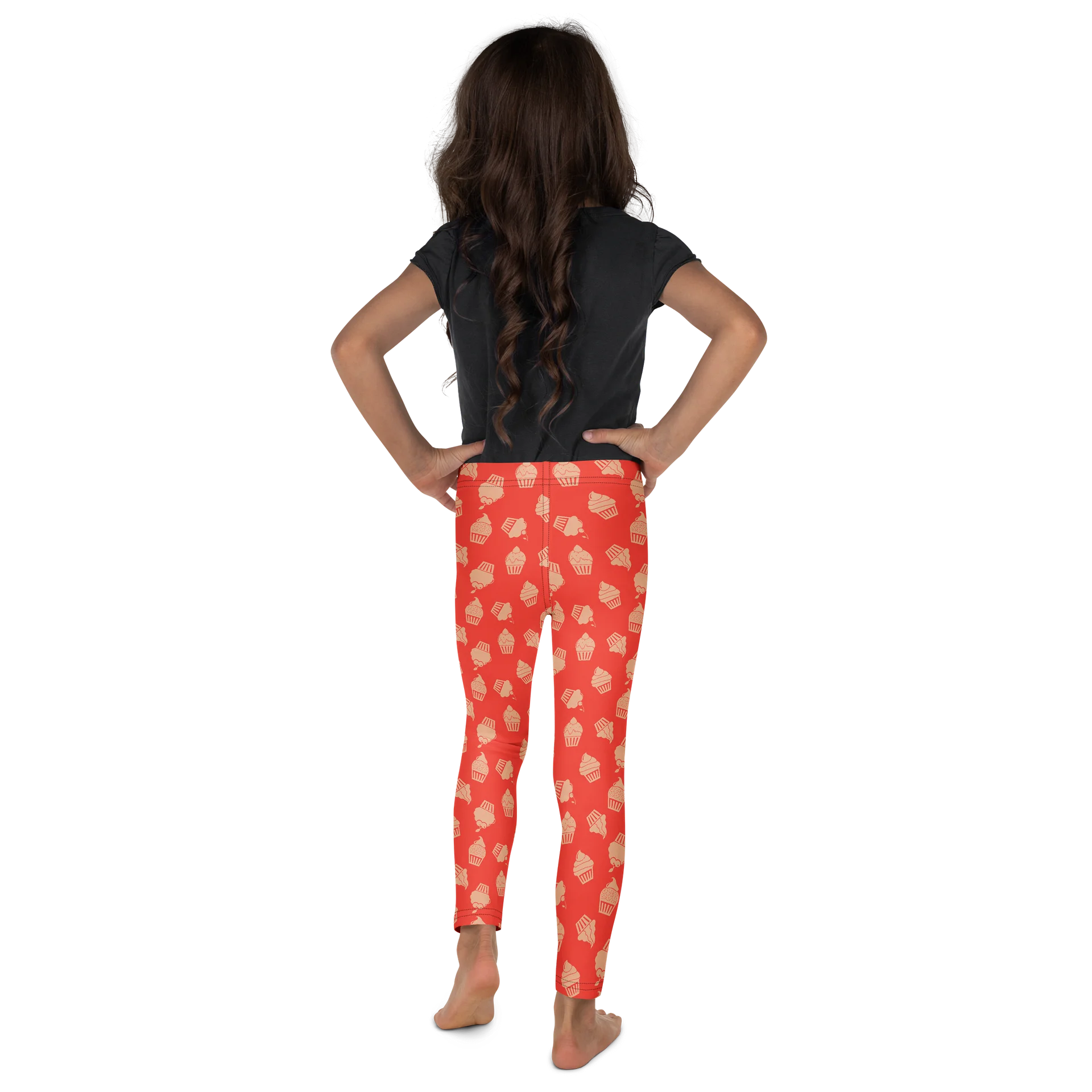 Adorable Pink Cupcakes Pattern Kids Leggings product image (2)
