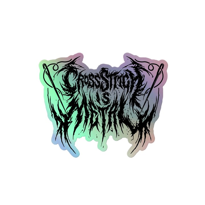 Cross Stitch is Metal Sticker HOLO product image (2)
