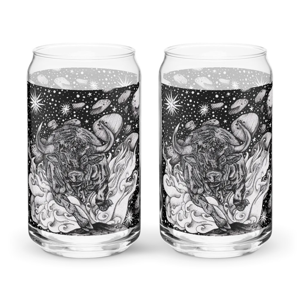 Taurus Zodiac Can-Shaped Glass product image (8)