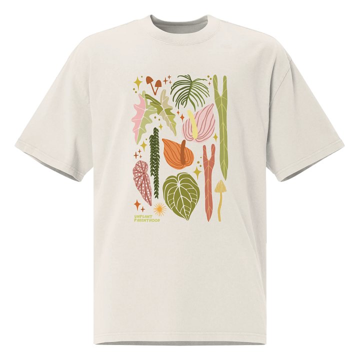 AROID COLLAGE (front only) - Oversized Faded T-Shirt product image (1)