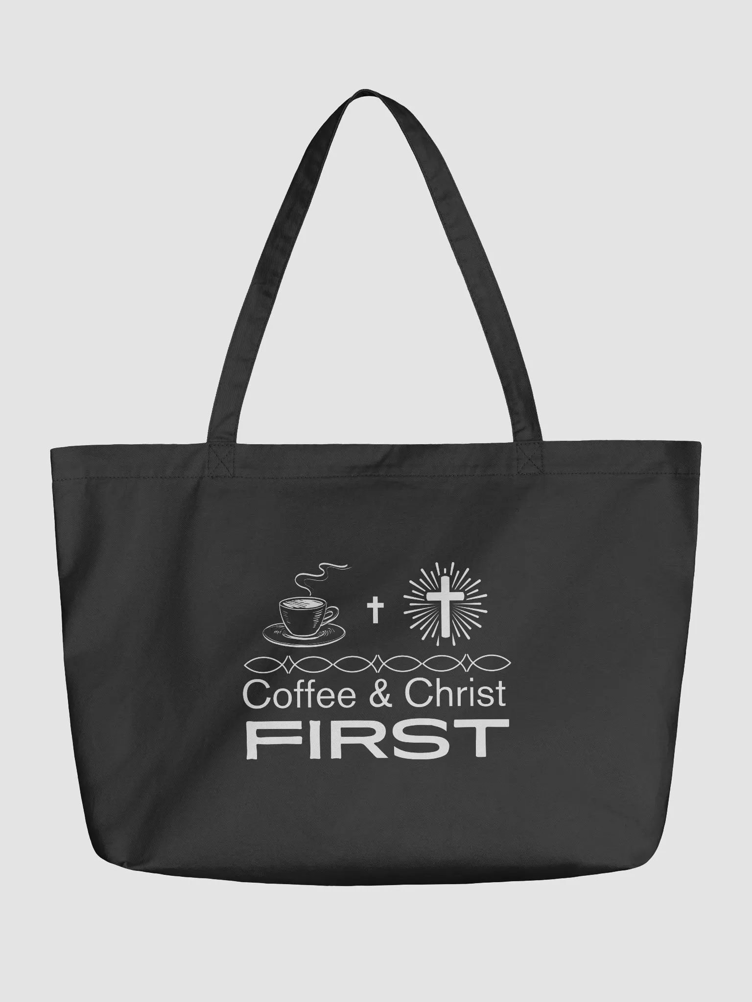 Coffee & Christ First Christian Faith Organic Tote Bag. product image (2)