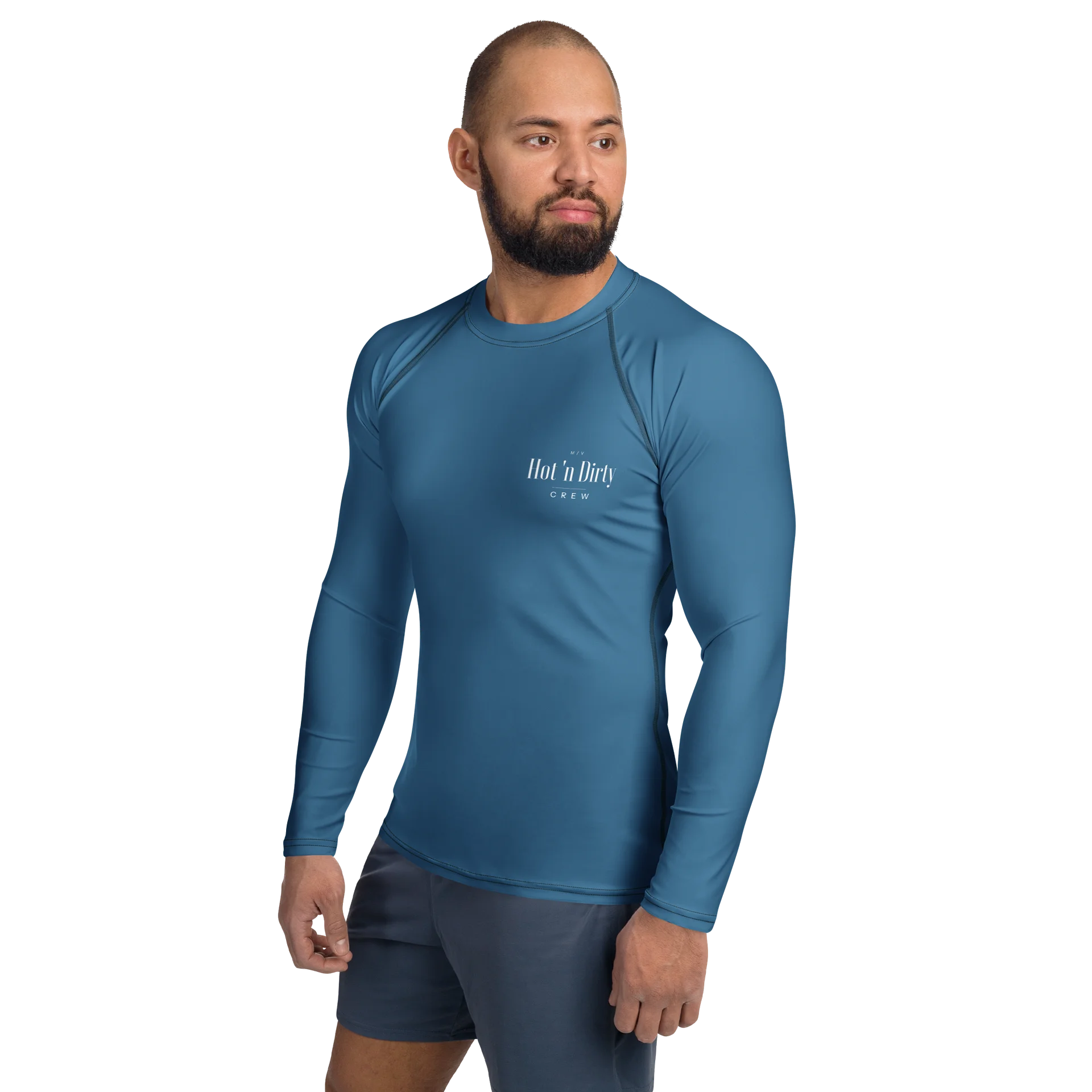 Hot 'n Dirty Crew Men's Rash Guard - Deep Chart Blue product image (3)