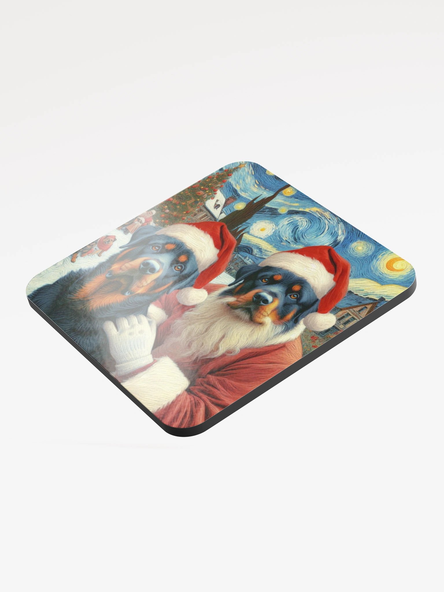Santa Rottweilers Cork Coaster Set product image (3)