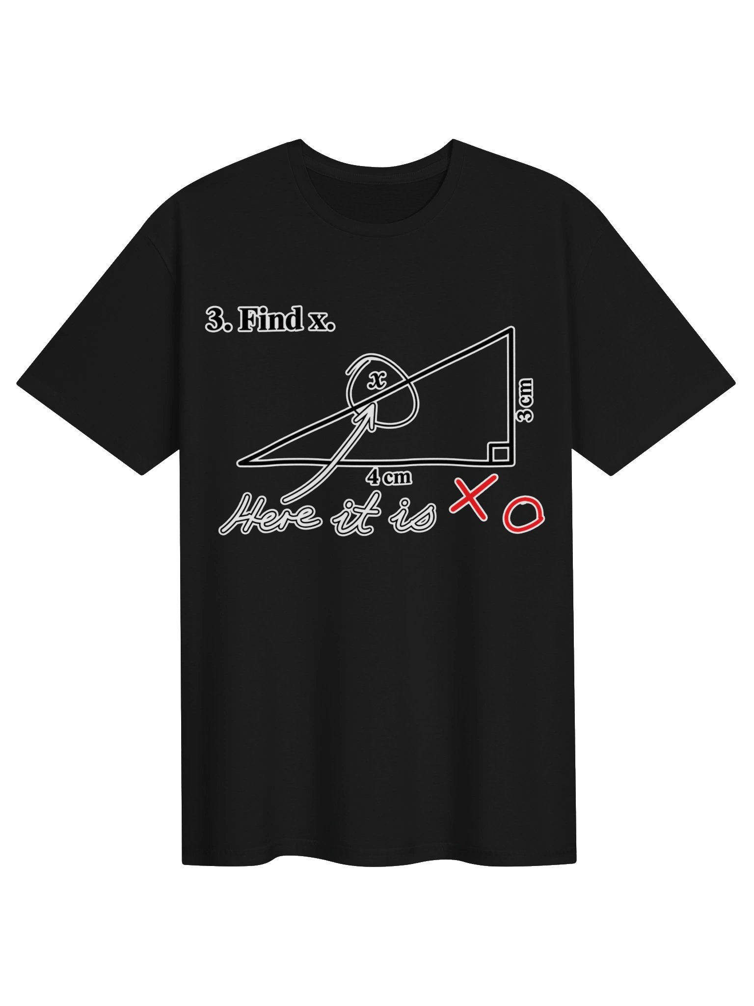 Find X – Here It Is Funny Math T-Shirt product image (1)