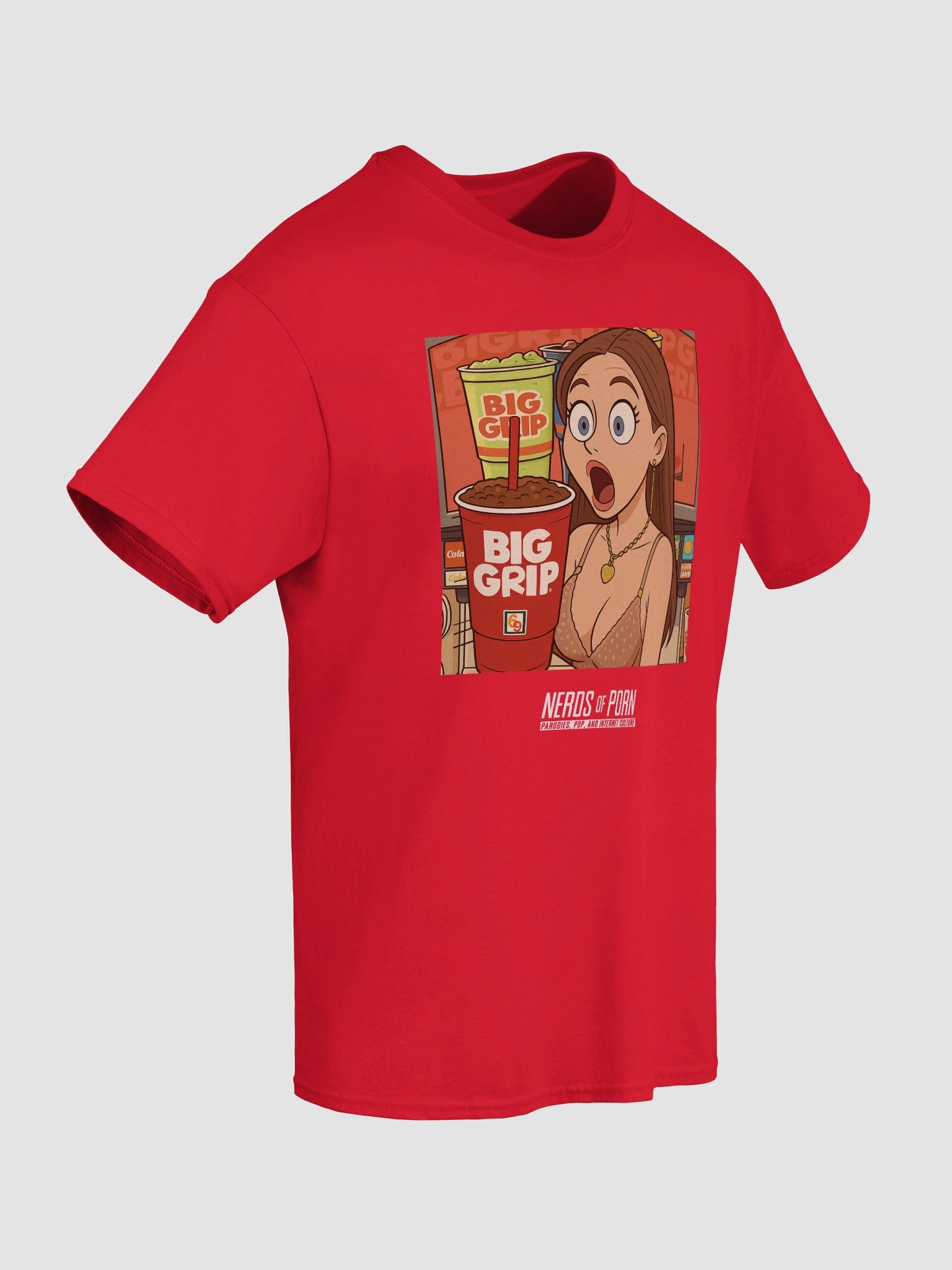 Shocked P*rn Face Tee (red) product image (6)