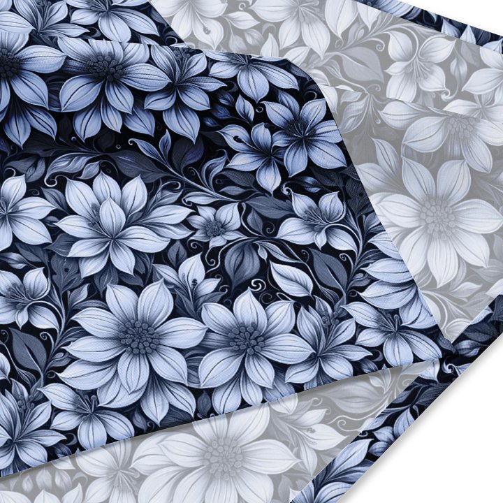 Indigo Flowers Bandana product image (4)