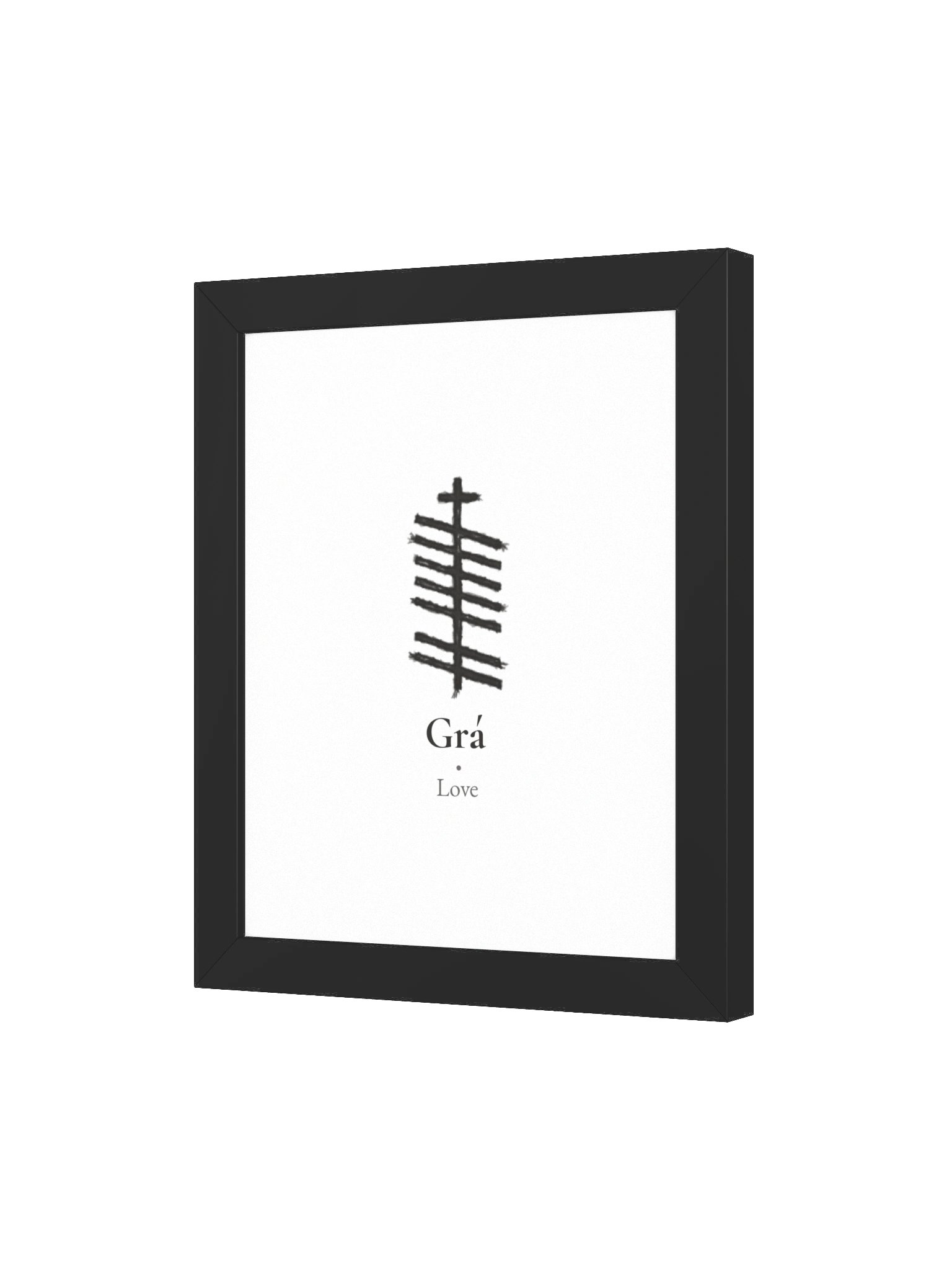 Grá Ogham Art Print | Irish Word for Love in Ogham Script product image (15)