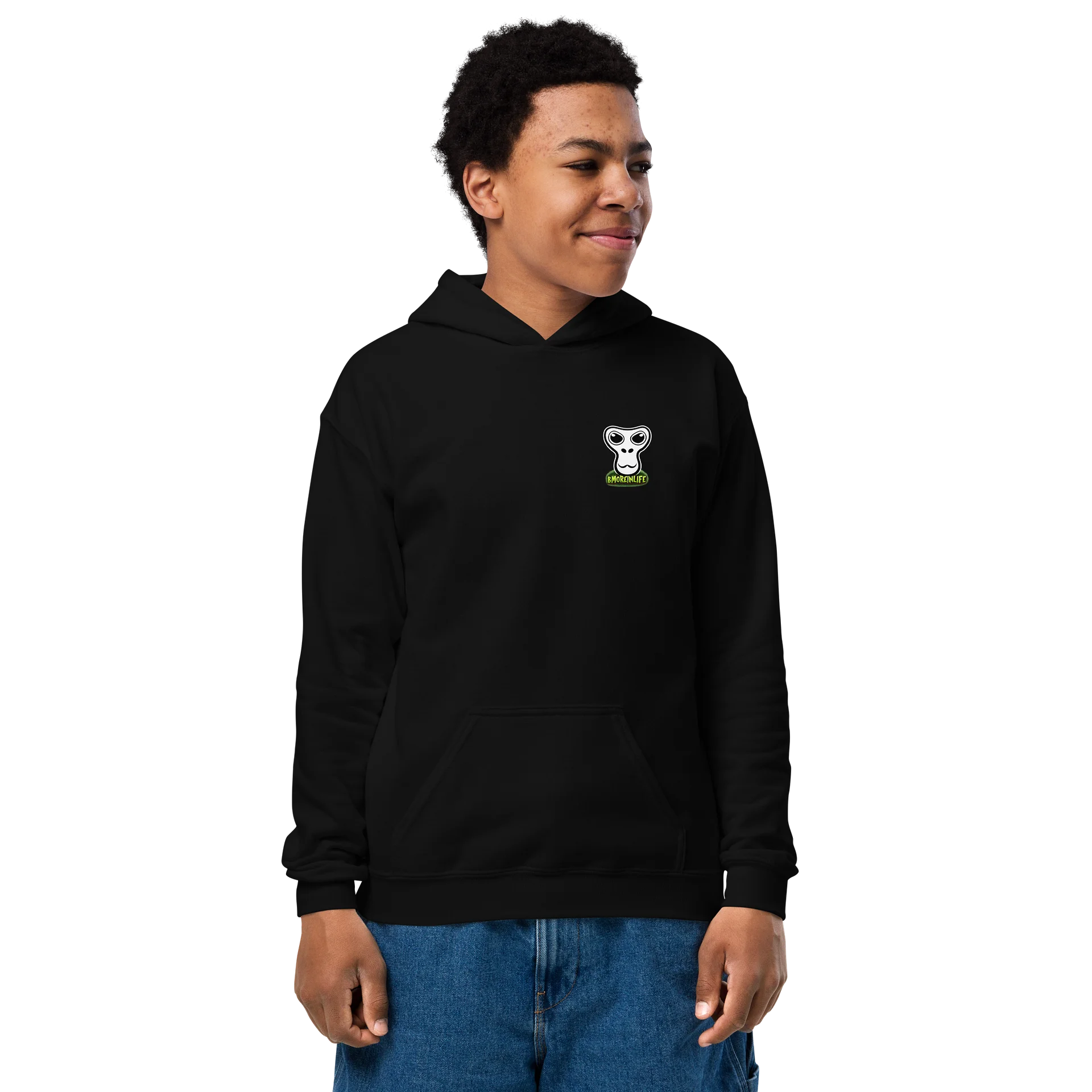 BmoreinLife Monke Logo Hoodie – Stay Positive Edition product image (1)