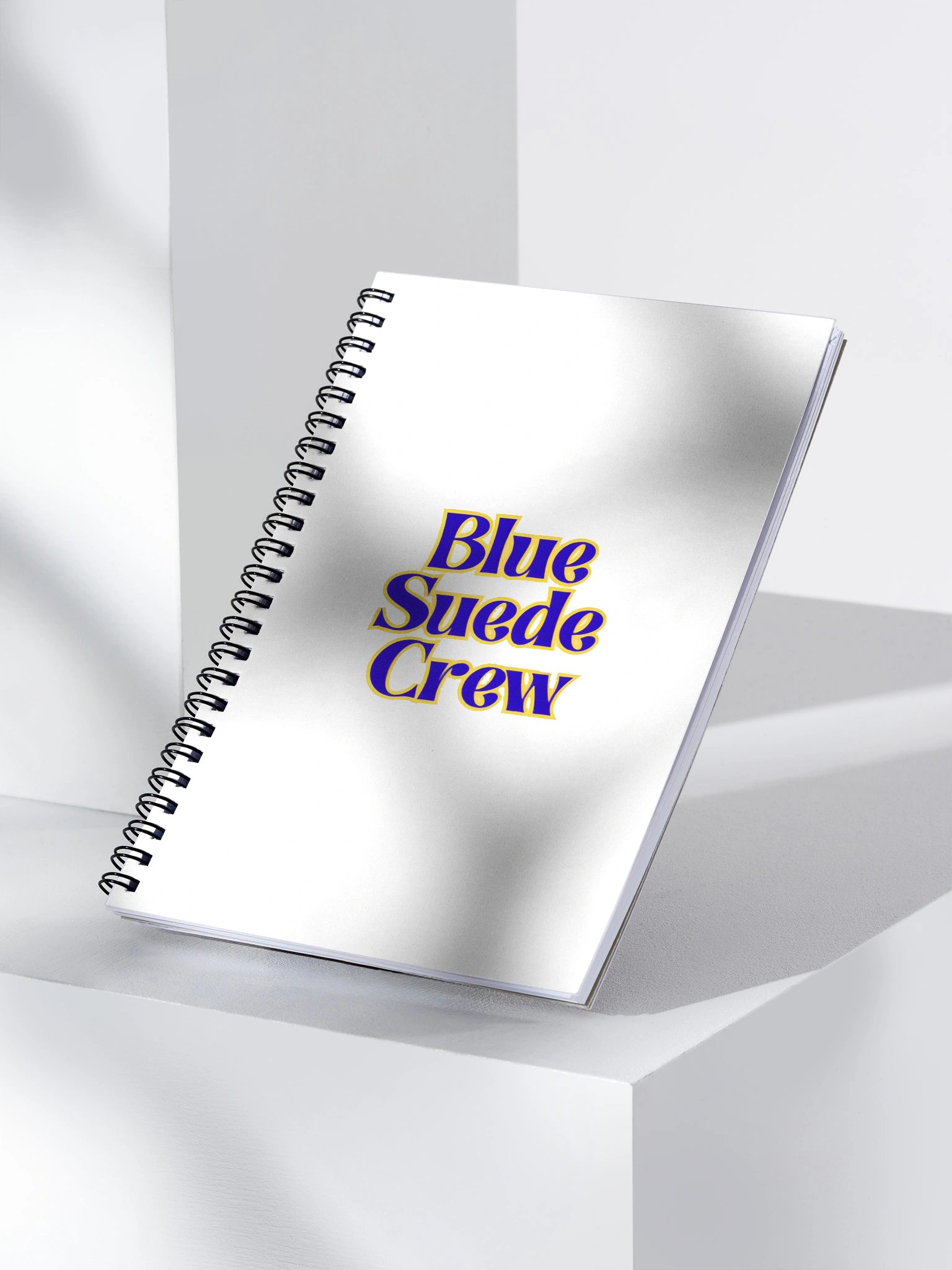 Blue Suede Crew Spiral Notebook — Retro Typography product image (3)