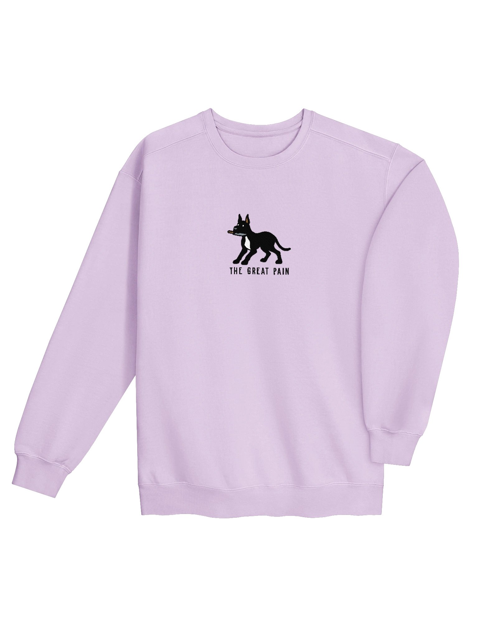The Great Pain Funny Chibi-Style Embroidered Premium Sweatshirt for Great Dane(Black, Cropped Ears) Owners product image (36)