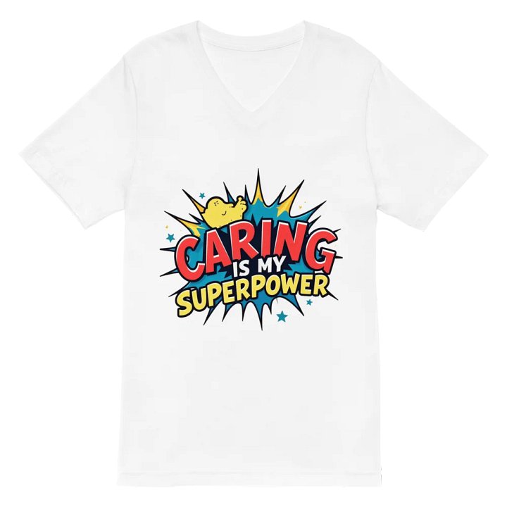 Superpower Caring V-Neck Tee product image (2)