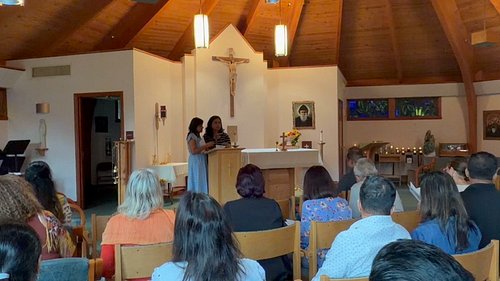 Song in Syro-Malabar honor of Our Blessed Mother at the Saint Sharbel Spiritual Life Center