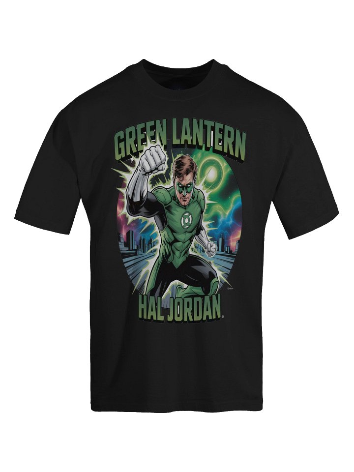 Willpower Surge: Hal Jordan Green Lantern Oversized Faded T-Shirt product image (1)