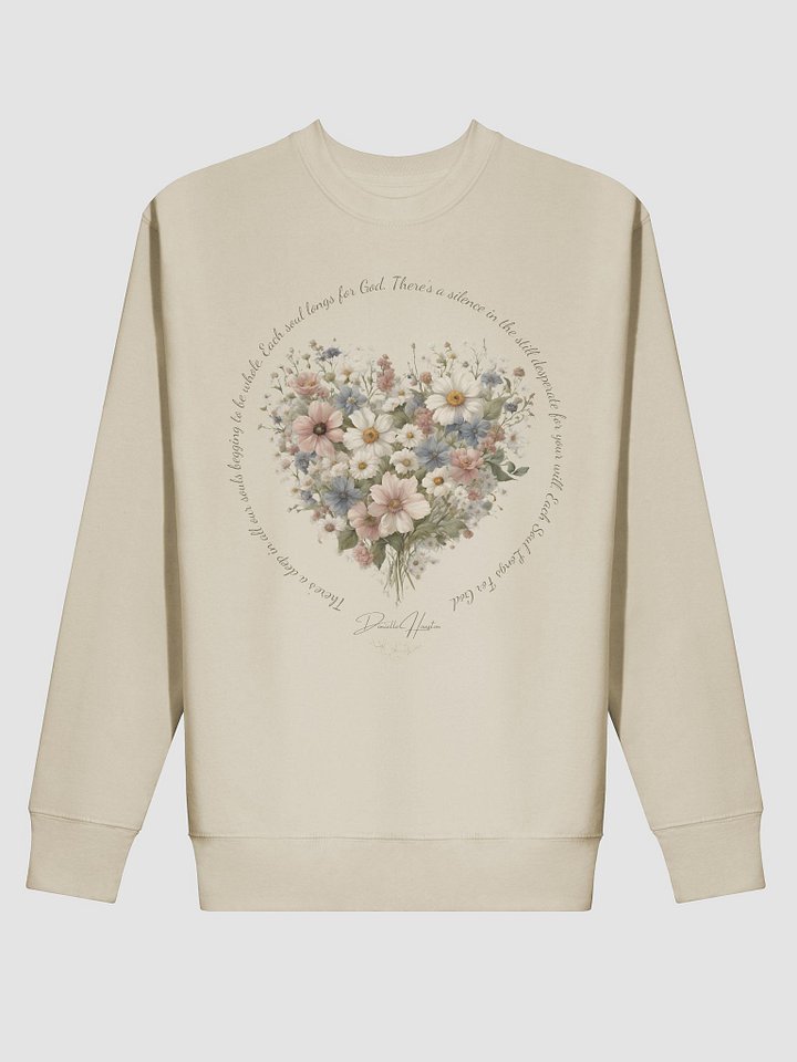 "Each Soul Longs For God" Floral Heart Sweatshirt | Dark Print product image (4)