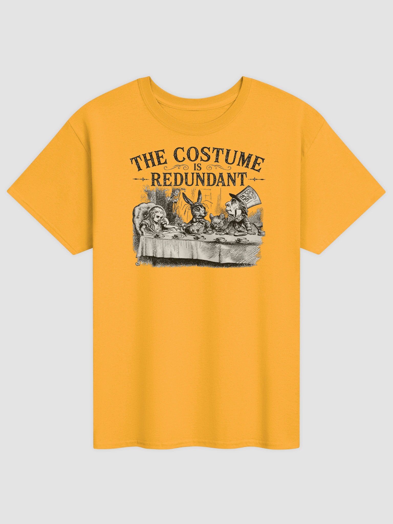 THE COSTUME IS REDUNDANT, Alice Tea Party, Halloween Unisex Cotton Heavyweight T-Shirt product image (1)