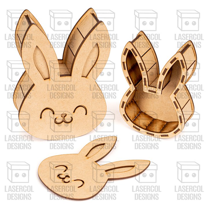 Easter Bunny Shaped Boxes Set 4 - Laser Cut Files product image (2)