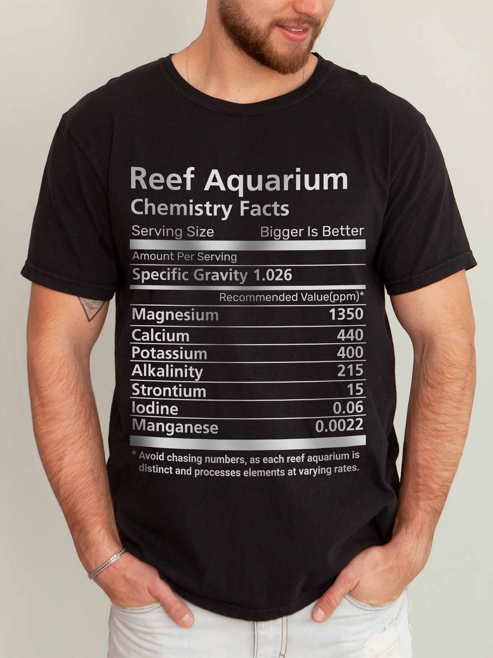 Reef Aquarium Chemistry Facts Shirt – Reef Tank Parameters & Coral Chemistry Tee product image (2)