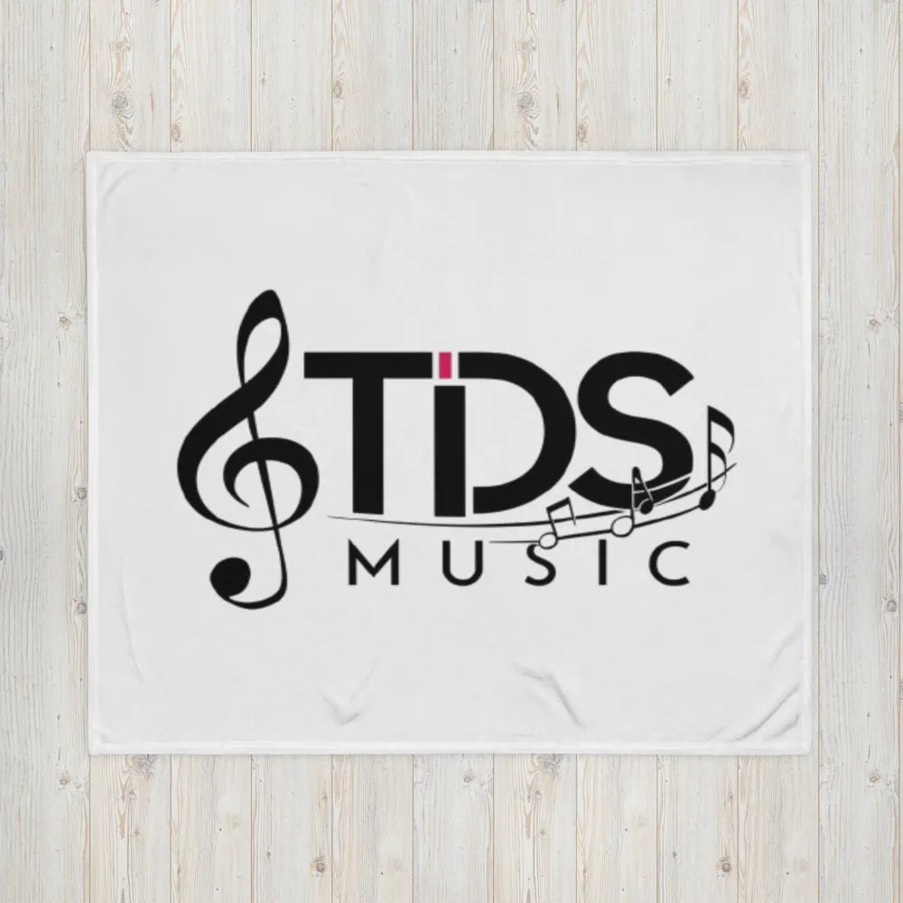 TDS Music Throw Blanket - White with Musical Design | Soft Polyester | Machine-Washable product image (3)