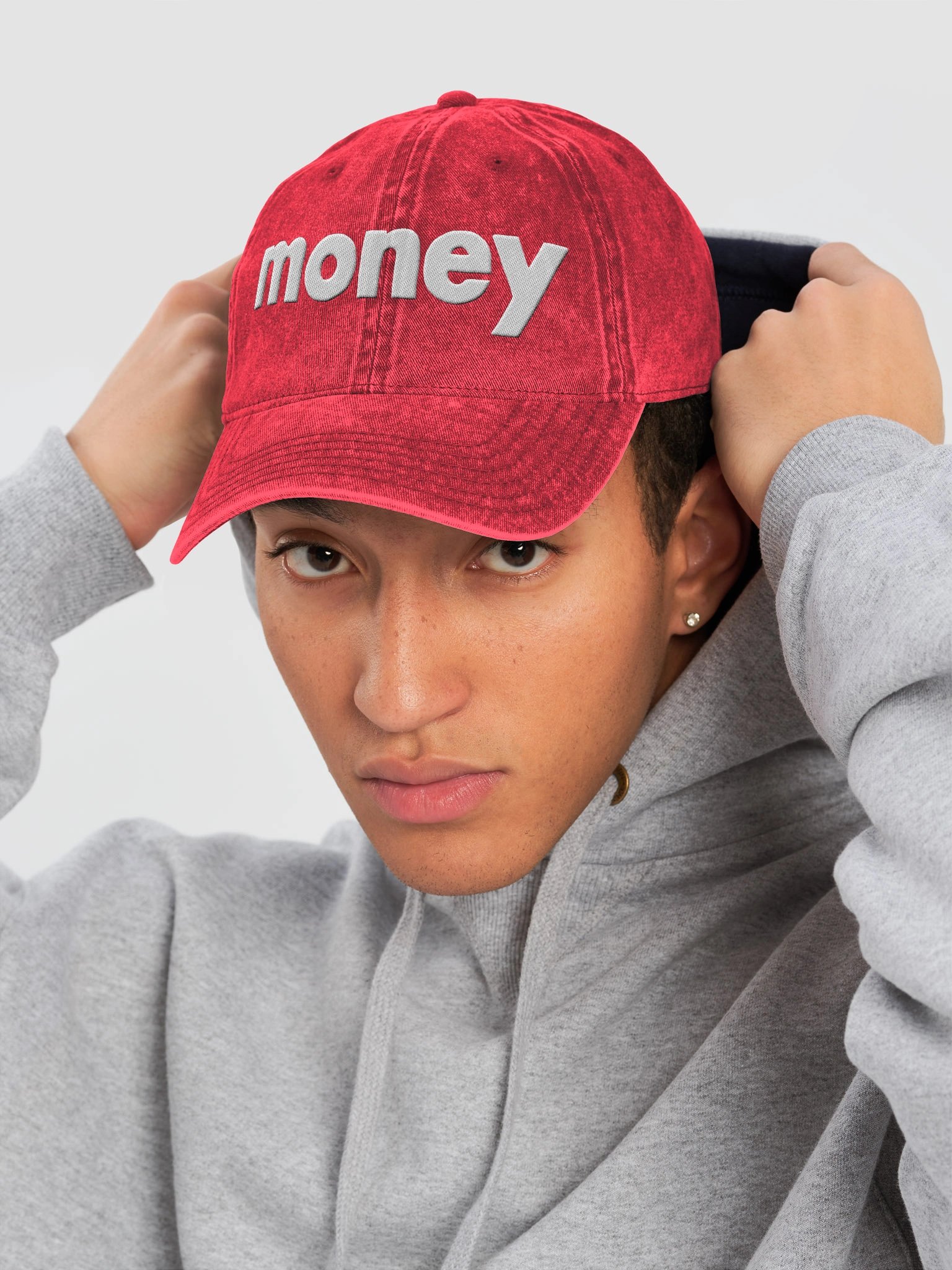 Money Word Vintage Wash Dad Hat product image (6)