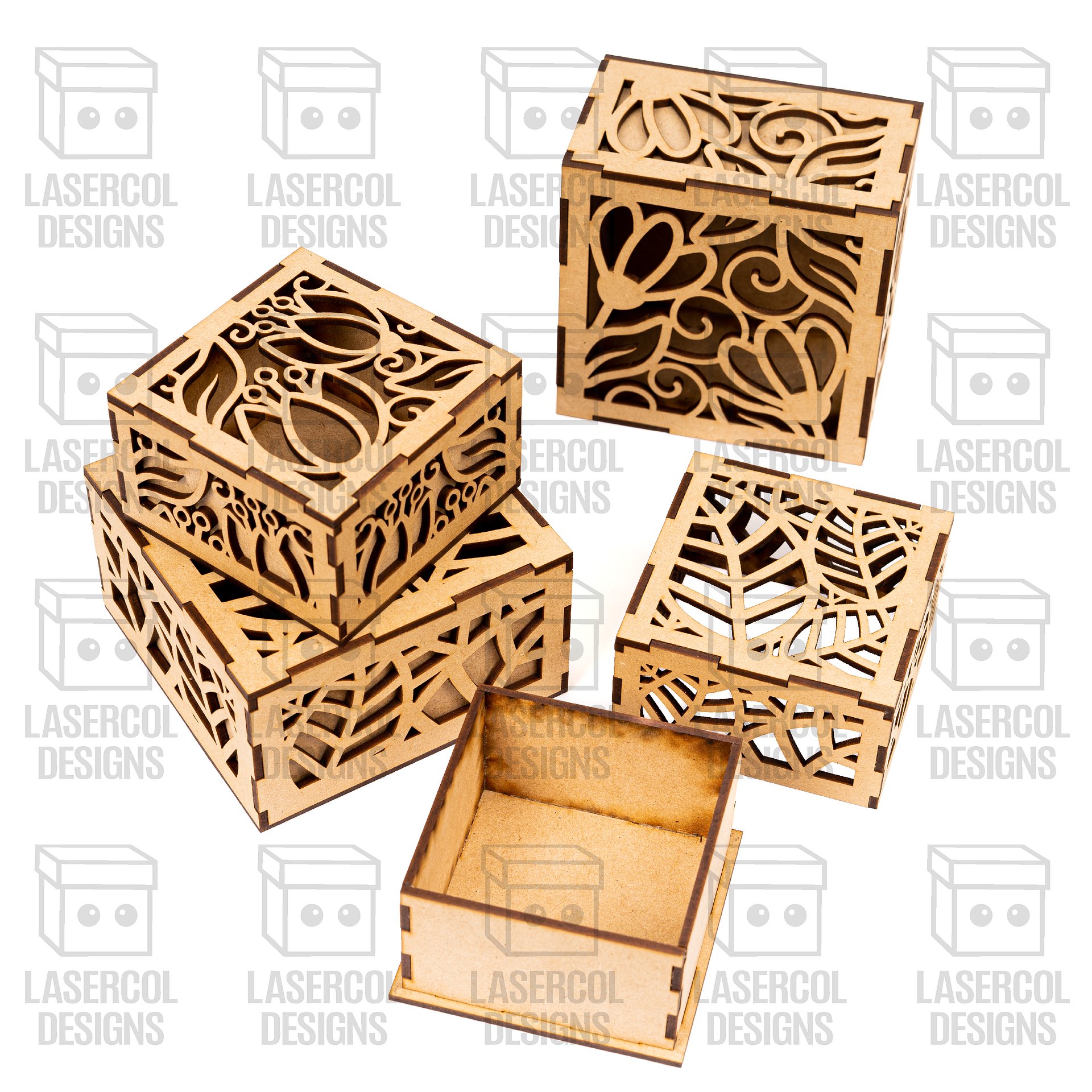10 Boxes Set 1 (2 Sizes) - Laser Cut Files product image (6)