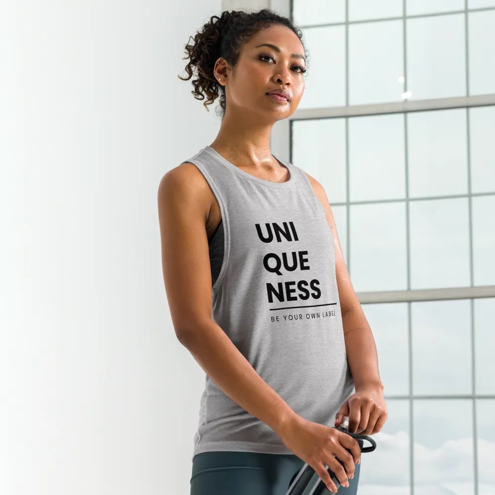 UNIQUENESS Flowy Black Muscle Tank product image (6)