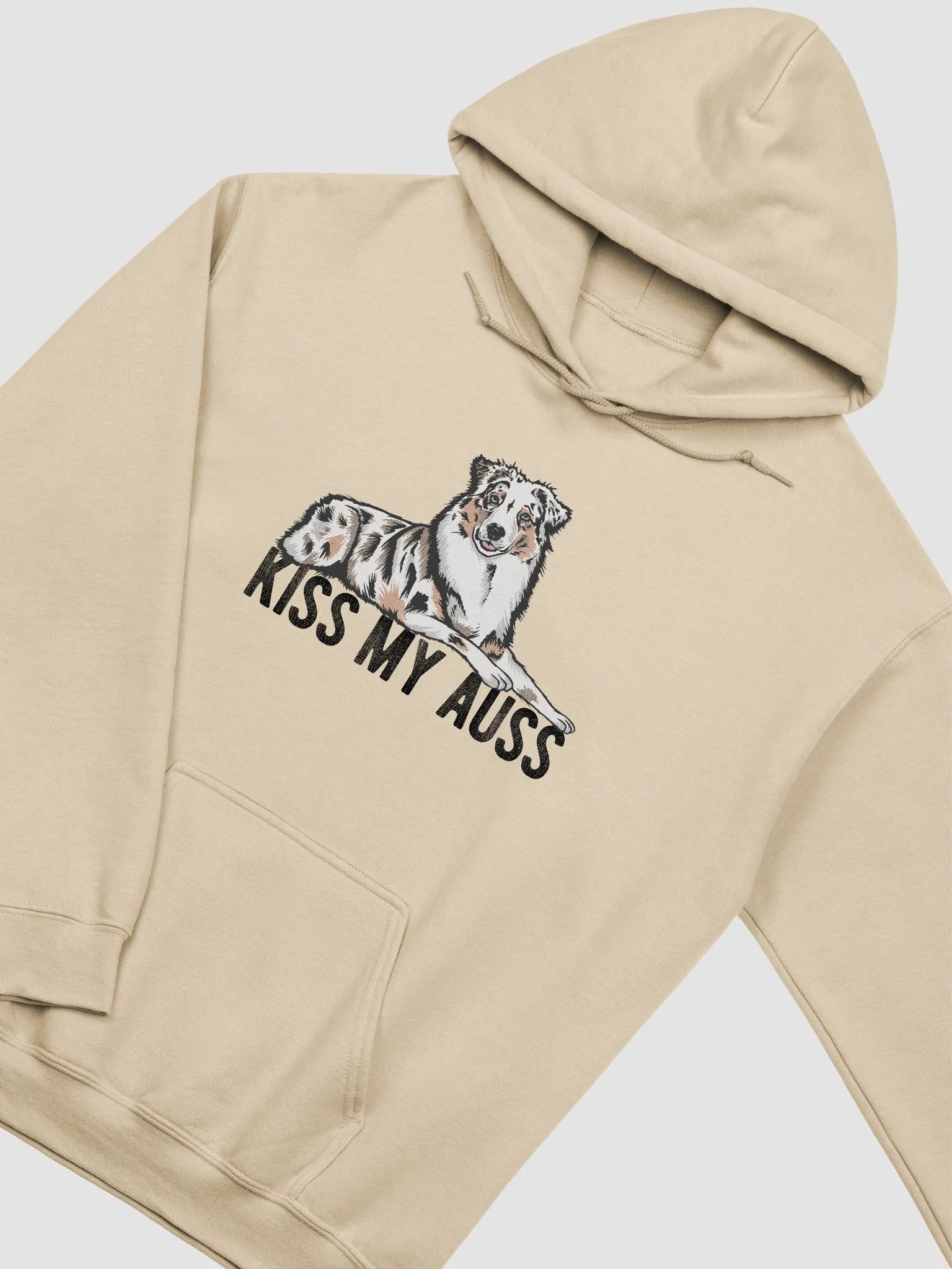 Kiss My Auss Hoodie | Hooded Sweatshirt for Australian Shepherd(Blue Merle) Dog Owners product image (5)