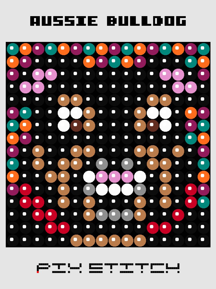 Aussie Bulldog Pixel Art product image (1)