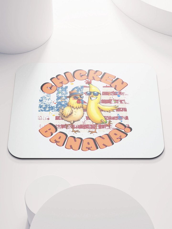 Chicken Banana USA Flag Funky Mouse Pad product image (1)