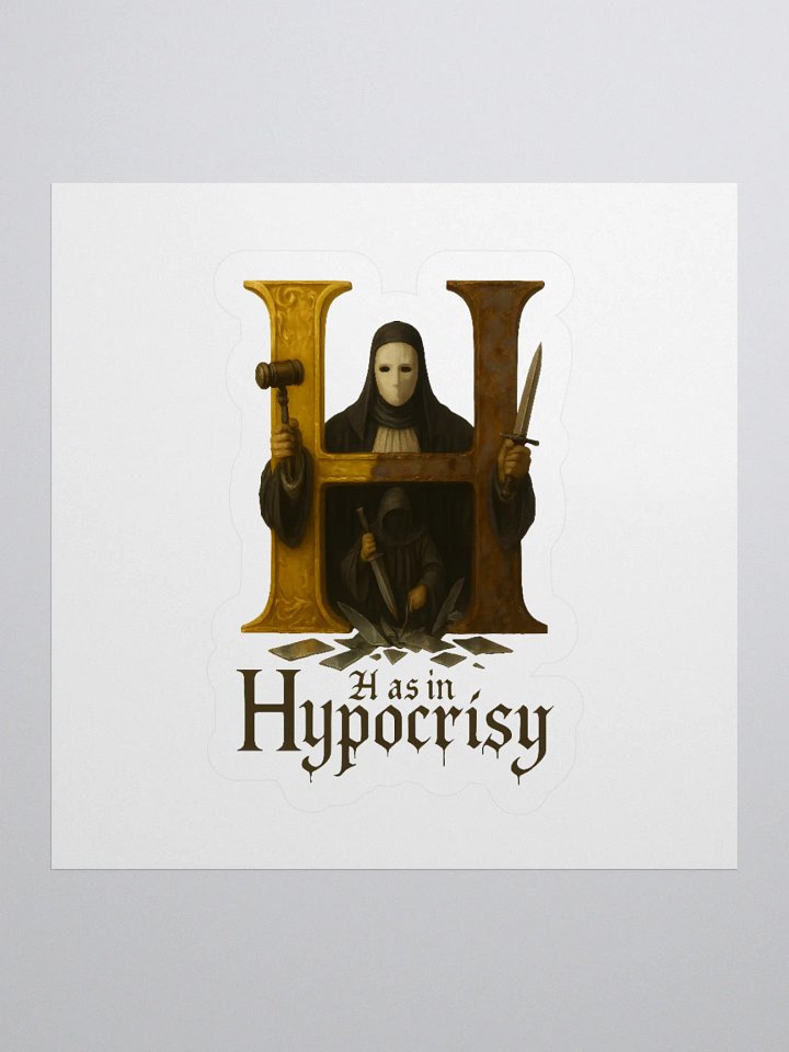 H as in hypocrisy sticker by dark alphabet product image (1)