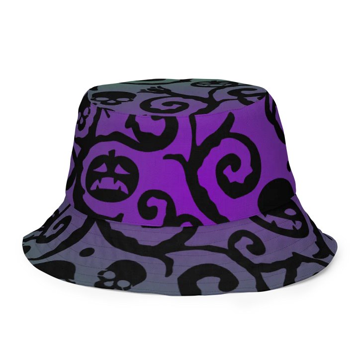 Green & Purple Scary Pumpkins Skull Hat product image (2)