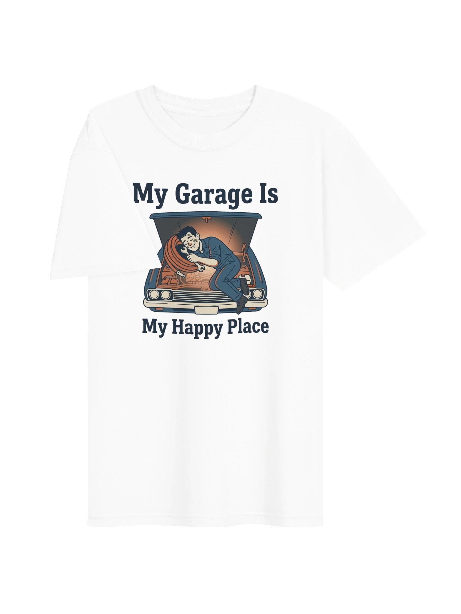 "My Garage Is My Happy Place" Heavyweight T-Shirt product image (3)