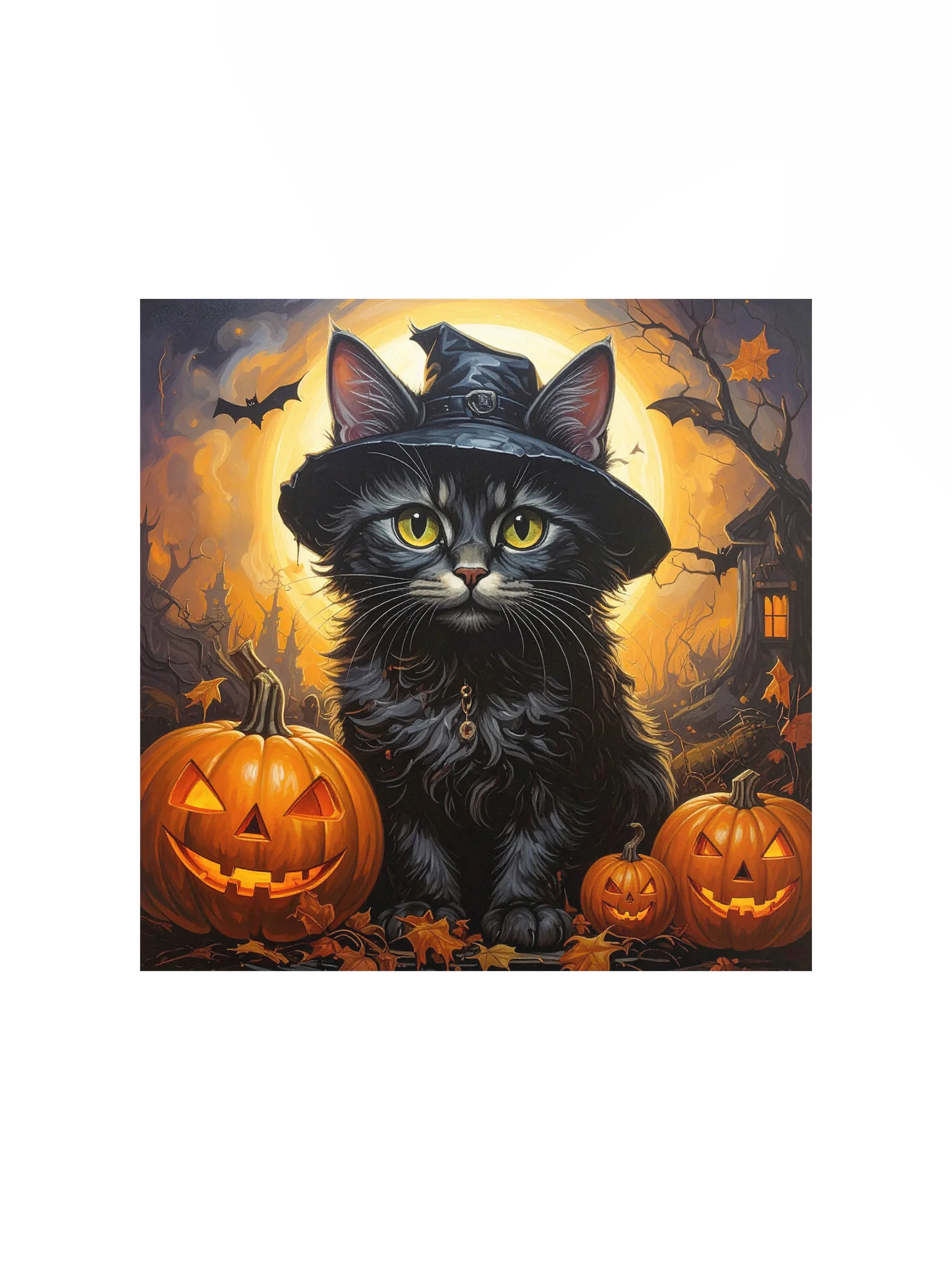 Black Cat & Pumpkins product image (5)