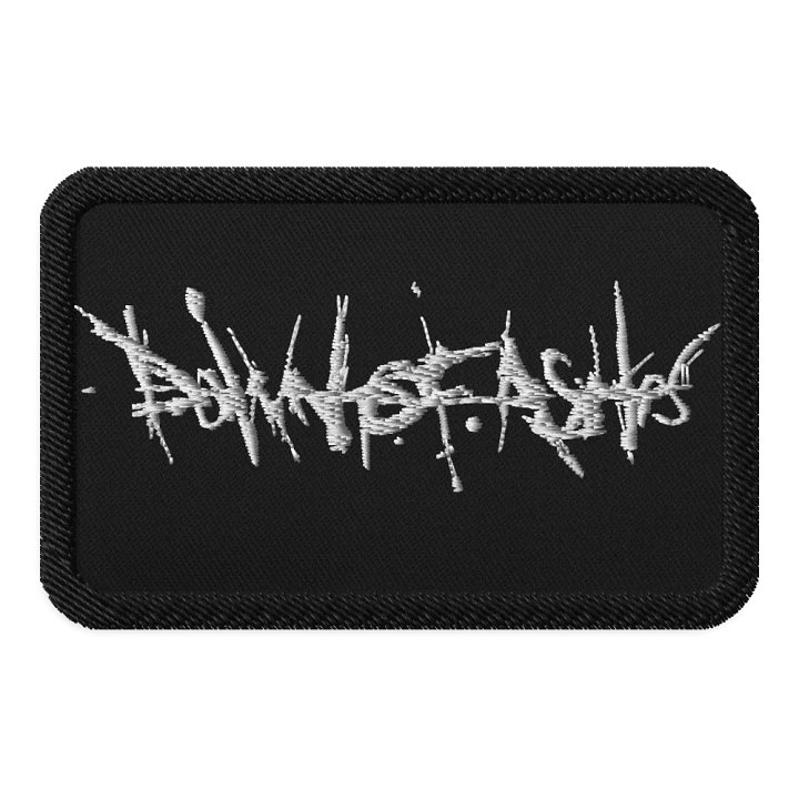 White Text Logo Embroidered Patch product image (1)