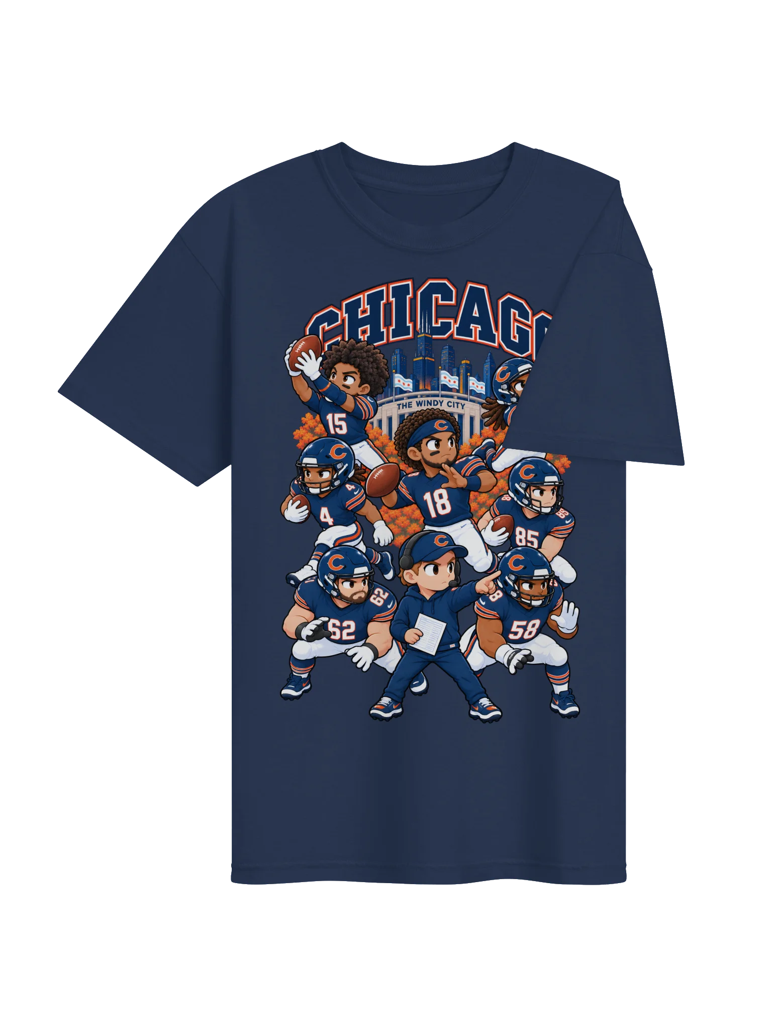 Chicago Football Animated Player T-Shirt product image (58)