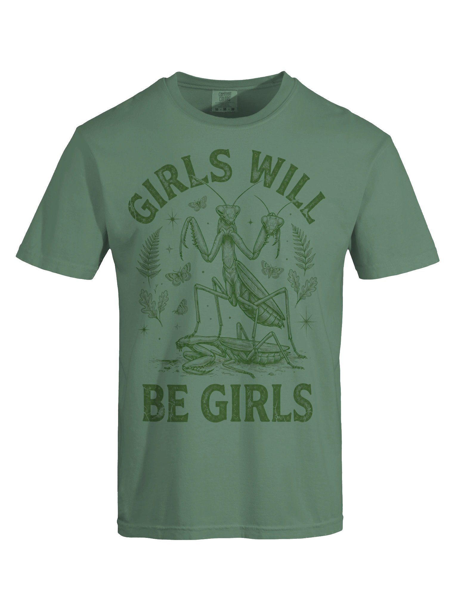 Mantis Graphic T-Shirt, Praying Mantis Shirt, Girls Will Be Girls Tee, Comfort Colors Unisex Bug Shirt product image (27)