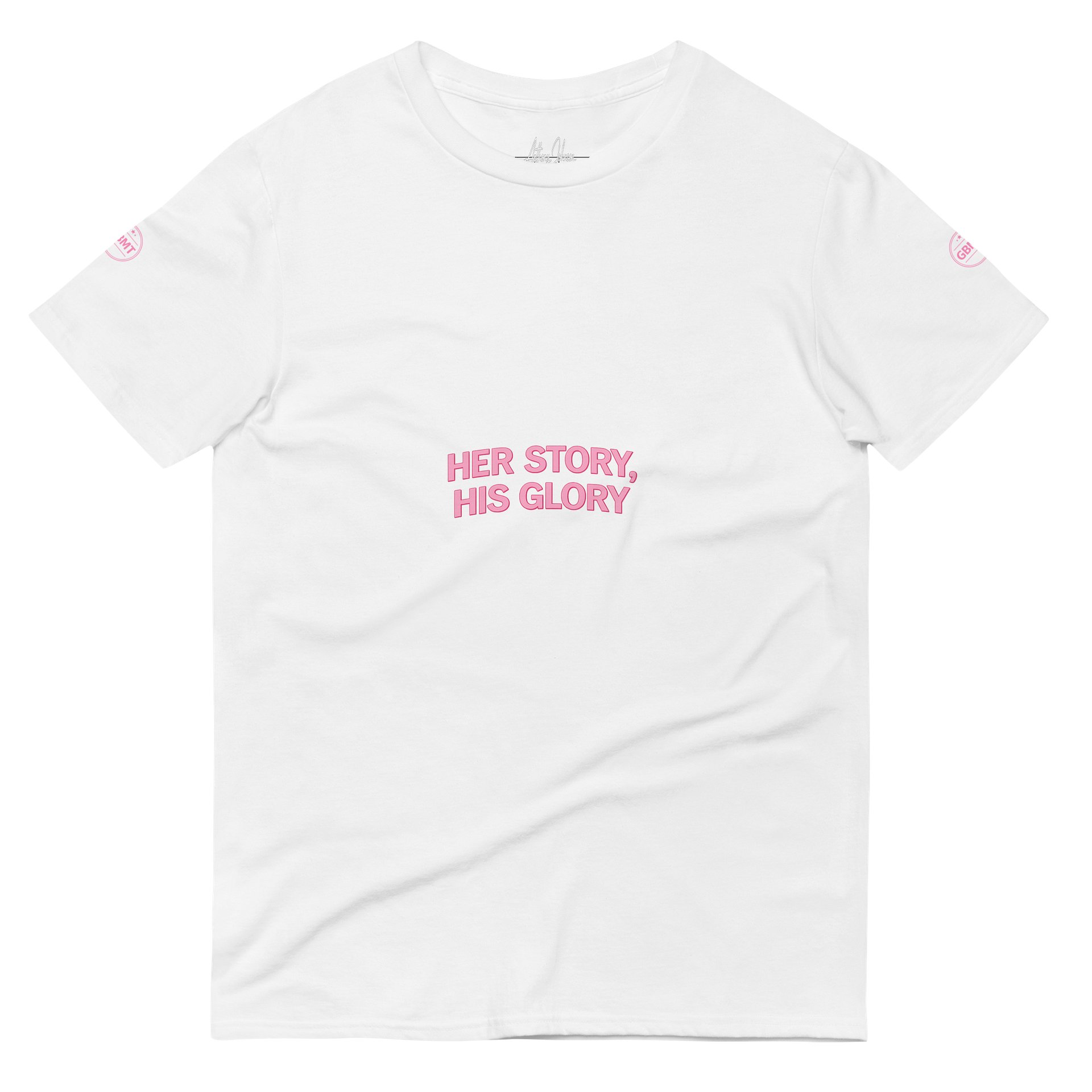 HER STORY, HIS GLORY White T-Shirt – Faith-Based Minimal Tee | GBMT Collection by Anthony Johnson Sr product image (2)