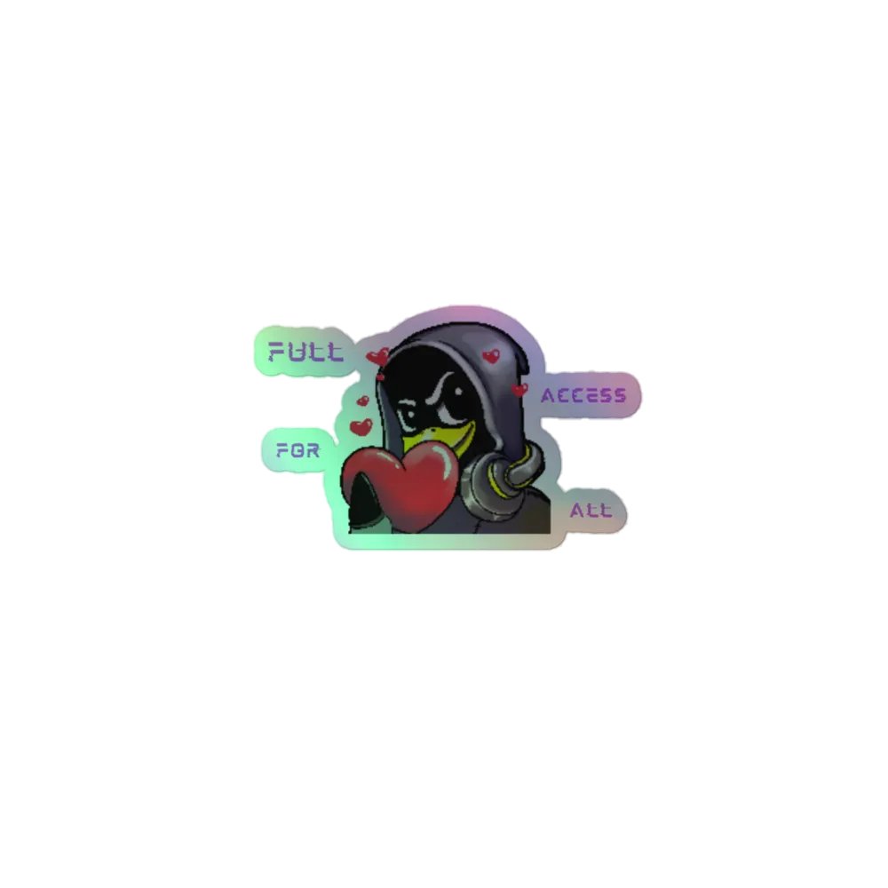 Spread Love, Fight Malware Holographic Sticker Set product image (1)
