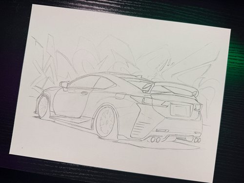 Up next! #lexus #lexusrcf #v8 #drawing #freehand