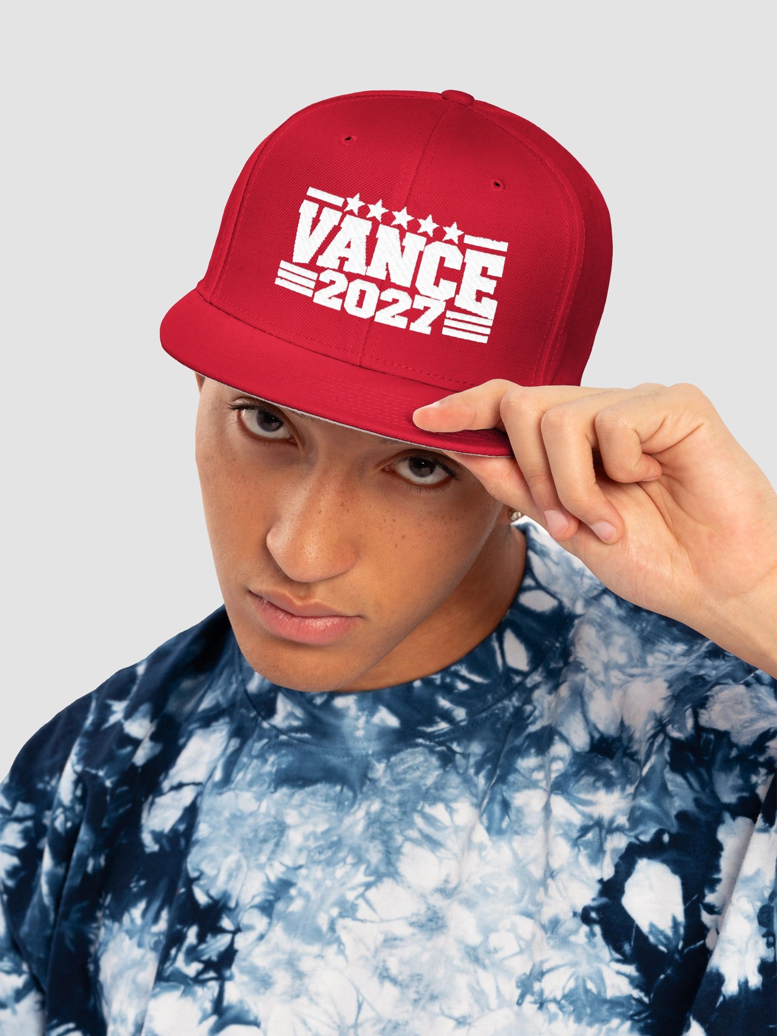 VANCE 2027 Red Embroidered Snapback product image (5)